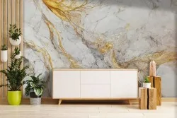 Ambiente chic con design marmo oro