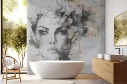 Carta da parati ritratto volto artistico