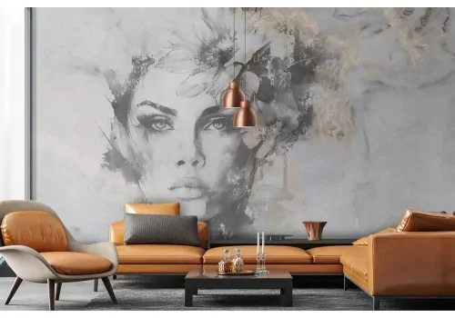 Carta da parati ritratto volto artistico 2