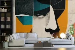 Carta da parati che trasforma il tuo salotto in opera d'arte