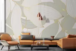 Motivo foglie moderne ed eleganti