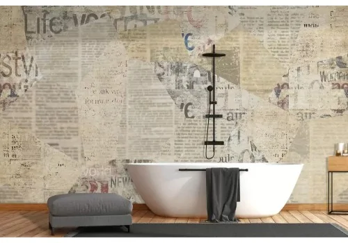 Carta da parati ritagli giornale vintage 2