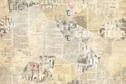 Carta parati stile vintage con stampa giornale