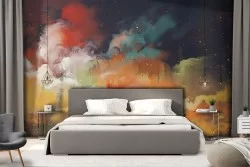 Modern Universe Wallpaper Paintings and Watercolors