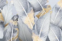 Carta parati motivo piume per un tocco chic