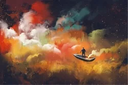 Wallpaper Design and Styles Landscapes and Nature Paintings and Watercolors Modern Universe