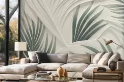 Carta design foglie per ambienti rilassanti