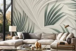 Carta design foglie per ambienti rilassanti