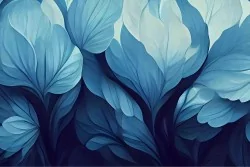 Eleganza naturale con foglie blu