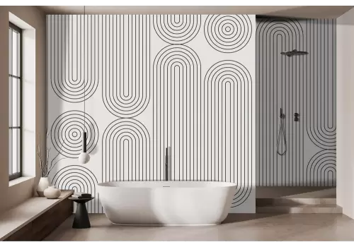 Carta da parati pattern geometrico lineare minimal 2