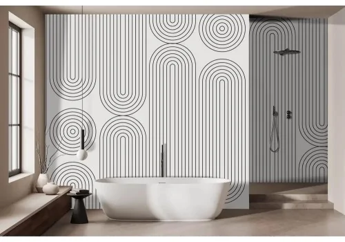 Carta da parati pattern geometrico lineare minimal 2