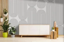 Arricchisci la tua zona giorno con carta parati geometrica