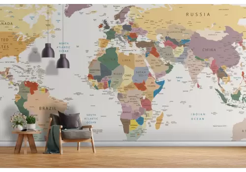 Carta da parati mappamondo sfondo bianco