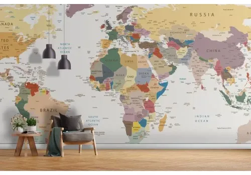 Carta da parati mappamondo sfondo bianco