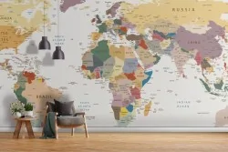 Carta da parati mappamondo sfondo bianco