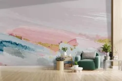 Carta da parati astratta glitter oro