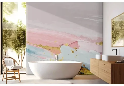 Carta da parati astratta glitter oro 2