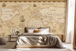 Rendi la tua stanza un viaggio con la mappa vintage