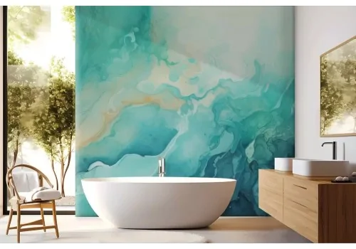 Carta da parati astratta turchese