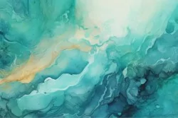 Stile astratto turchese per interni moderni e raffinati