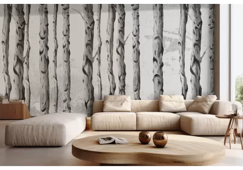 Carta da parati tronchi monocromatici