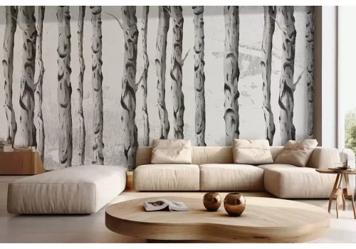 Carta da parati tronchi monocromatici