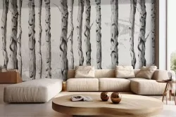 Carta da parati tronchi monocromatici