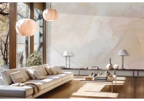 Carta da parati sfumature rosa glitter oro