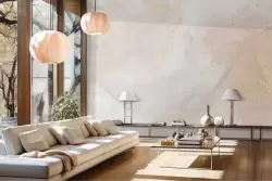 Carta da parati sfumature rosa glitter oro