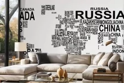 Mappa del mondo stilizzata per un look contemporaneo