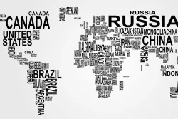 Esplora il mondo con la carta da parati mappa tipografica