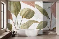 Carta parati foglie eleganti