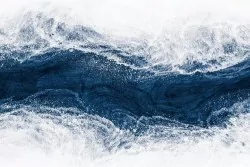 Un tocco di blu con onde eleganti.