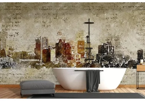 Carta da parati città urbana vintage 2