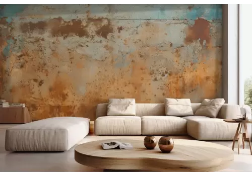 Carta da parati ruggine vintage colori caldi