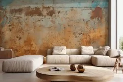 Carta da parati ruggine vintage colori caldi