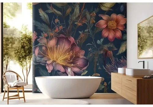 Carta da parati floreale vintage