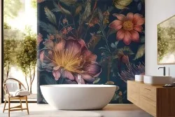 Carta da parati eleganza floreale vintage