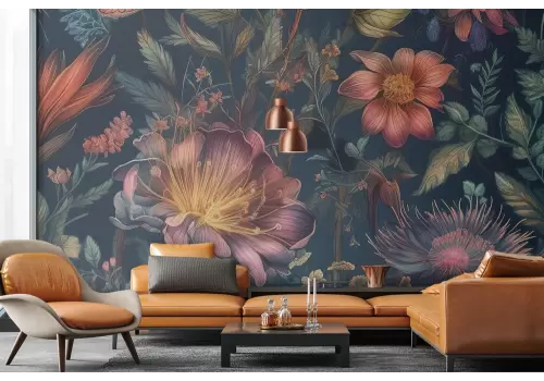 Carta da parati eleganza floreale vintage 2