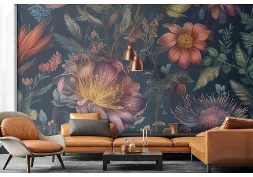 Carta da parati eleganza floreale vintage 2