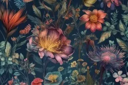 Eleganza floreale in toni scuri