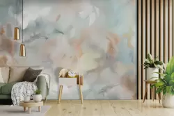 Carta da parati astratta colori pastello