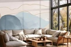 Carta da parati astratta colori pastello