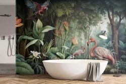 Carta da parati tropicale: un tocco di natura per ambienti unici