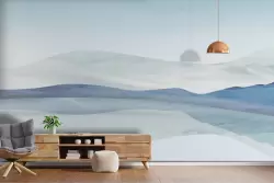 Carta da parati onde eleganti per un look raffinato