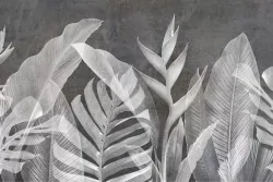 Design botanico con foglie traslucide