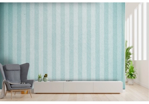 Blue and white striped wallpaper decoration
