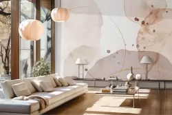 Carta da parati pastello design astratto