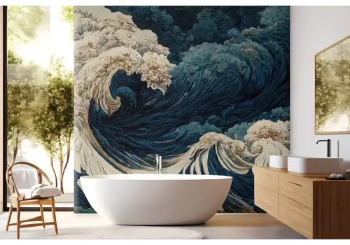 Carta da parati onde in movimento