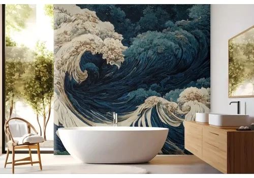 Carta da parati onde in movimento